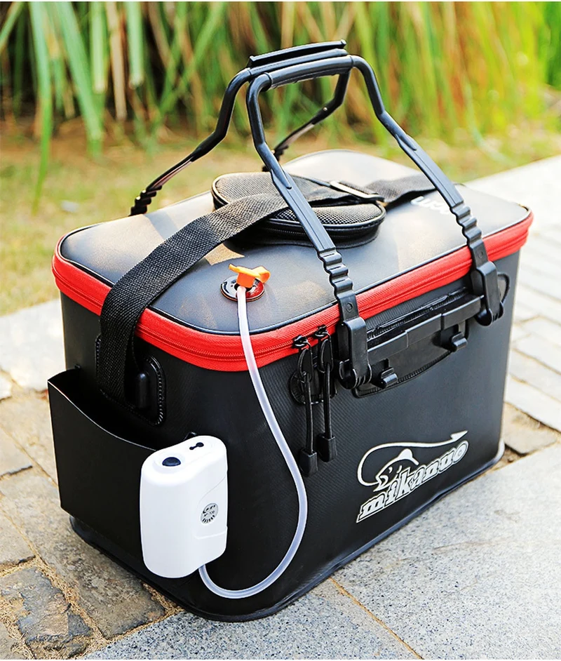 Loogdeel Portable Zipper Fishing Bucket Outdoor Folding EVA Fishing Bag live fish bucket 5 Sizes Camping Hiking Fishing Bag