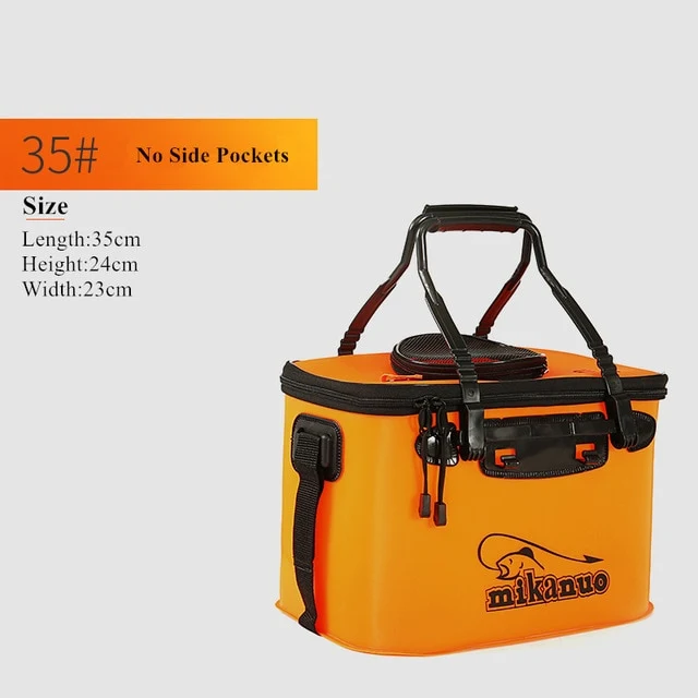 Loogdeel Portable Zipper Fishing Bucket Outdoor Folding EVA Fishing Bag live fish bucket 5 Sizes Camping Hiking Fishing Bag