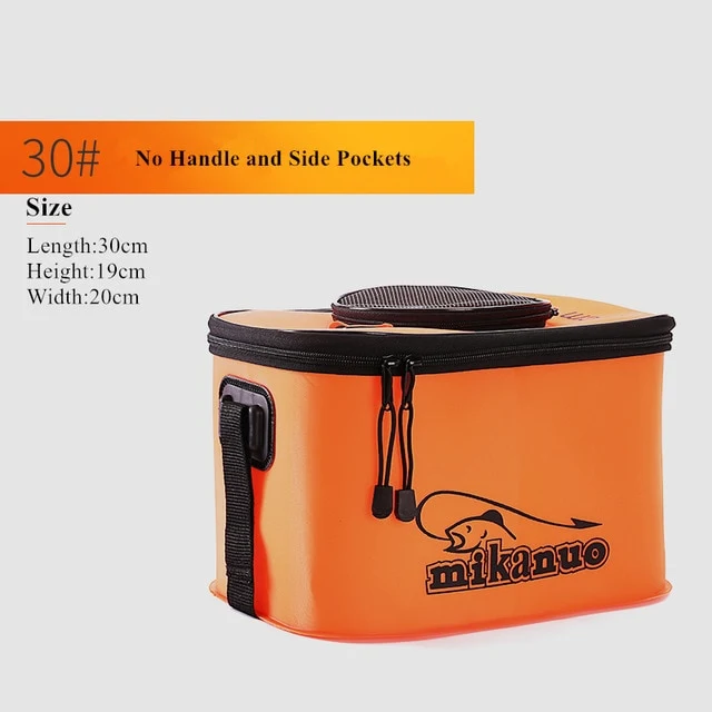 Loogdeel Portable Zipper Fishing Bucket Outdoor Folding EVA Fishing Bag live fish bucket 5 Sizes Camping Hiking Fishing Bag