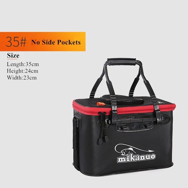 Loogdeel Portable Zipper Fishing Bucket Outdoor Folding EVA Fishing Bag live fish bucket 5 Sizes Camping Hiking Fishing Bag