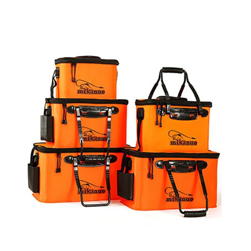 Loogdeel Portable Zipper Fishing Bucket Outdoor Folding EVA Fishing Bag live fish bucket 5 Sizes Camping Hiking Fishing Bag
