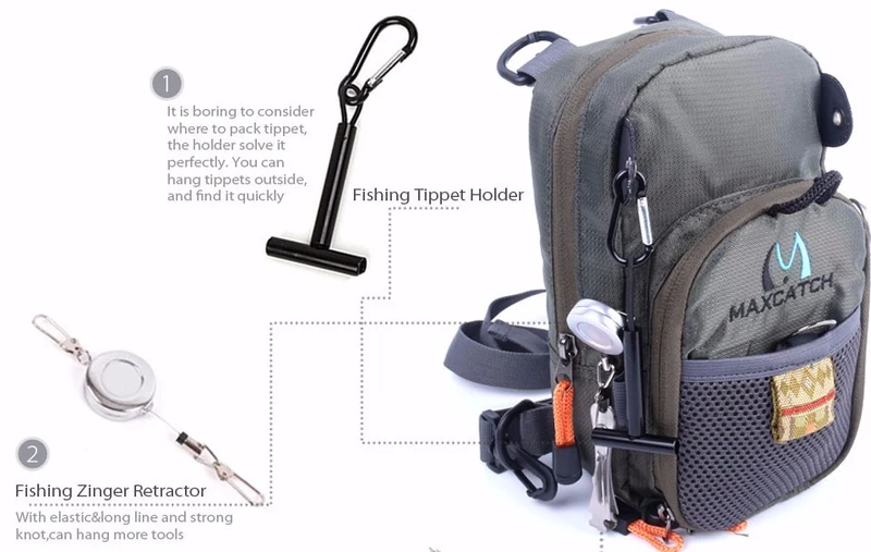 Maximumcatch Fly Fishing Bag Fishing Chest Pack Fishing Backpack With Fishing Tool Accessory