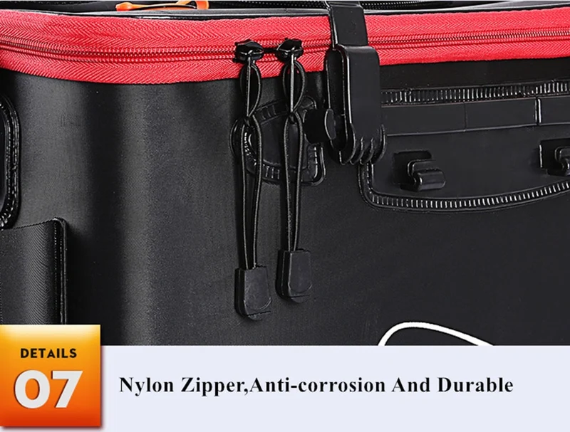 WALK FISH Portable EVA Fishing Bag Collapsible Fishing Bucket Live Fish Box Camping Water Container Pan Basin Tackle Storage Bag