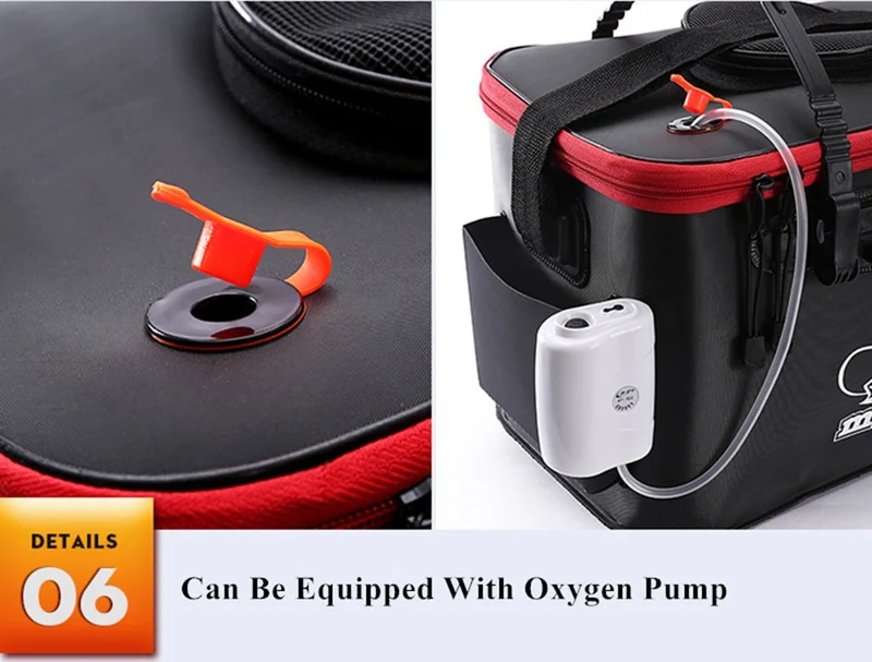 WALK FISH Portable EVA Fishing Bag Collapsible Fishing Bucket Live Fish Box Camping Water Container Pan Basin Tackle Storage Bag