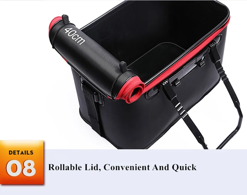 WALK FISH Portable EVA Fishing Bag Collapsible Fishing Bucket Live Fish Box Camping Water Container Pan Basin Tackle Storage Bag