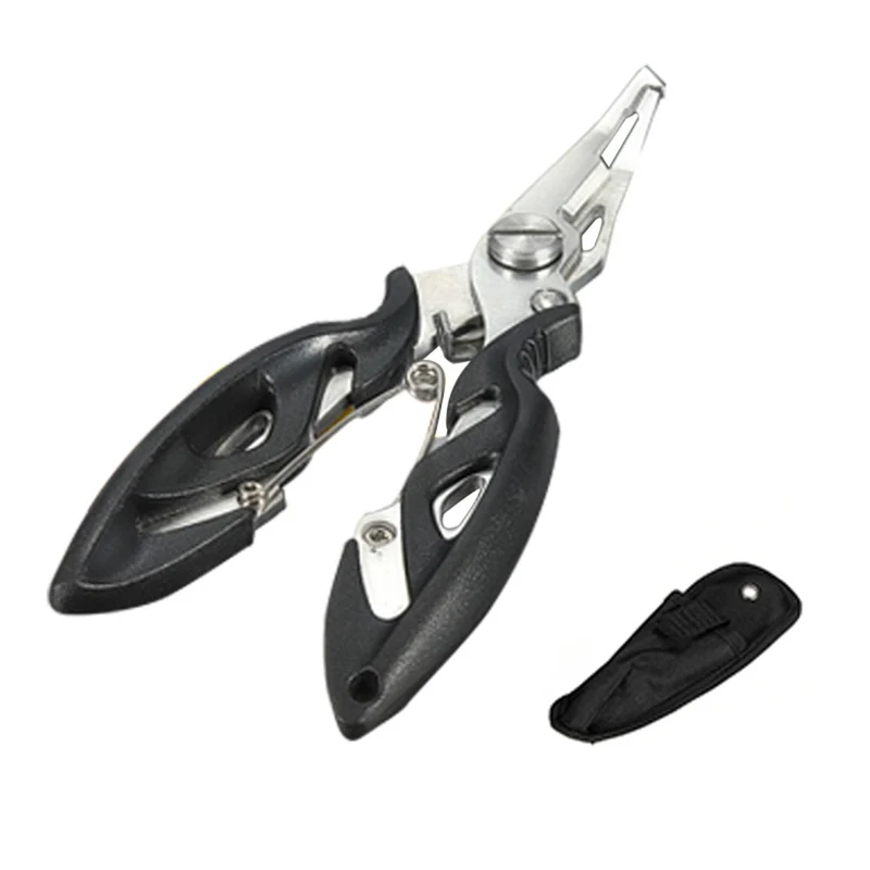 3 Colors Multi-function Curved Fishing Pliers Stainless Fish Plier Fishing Tools + Bag Suitable For Any Fishing Environment