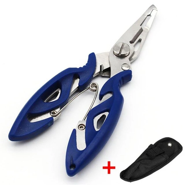 3 Colors Multi-function Curved Fishing Pliers Stainless Fish Plier Fishing Tools + Bag Suitable For Any Fishing Environment