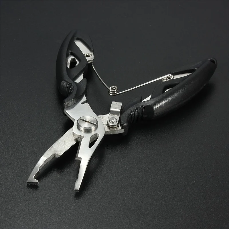 3 Colors Multi-function Curved Fishing Pliers Stainless Fish Plier Fishing Tools + Bag Suitable For Any Fishing Environment