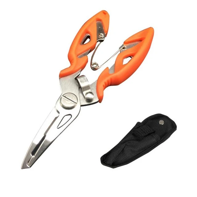 3 Colors Multi-function Curved Fishing Pliers Stainless Fish Plier Fishing Tools + Bag Suitable For Any Fishing Environment