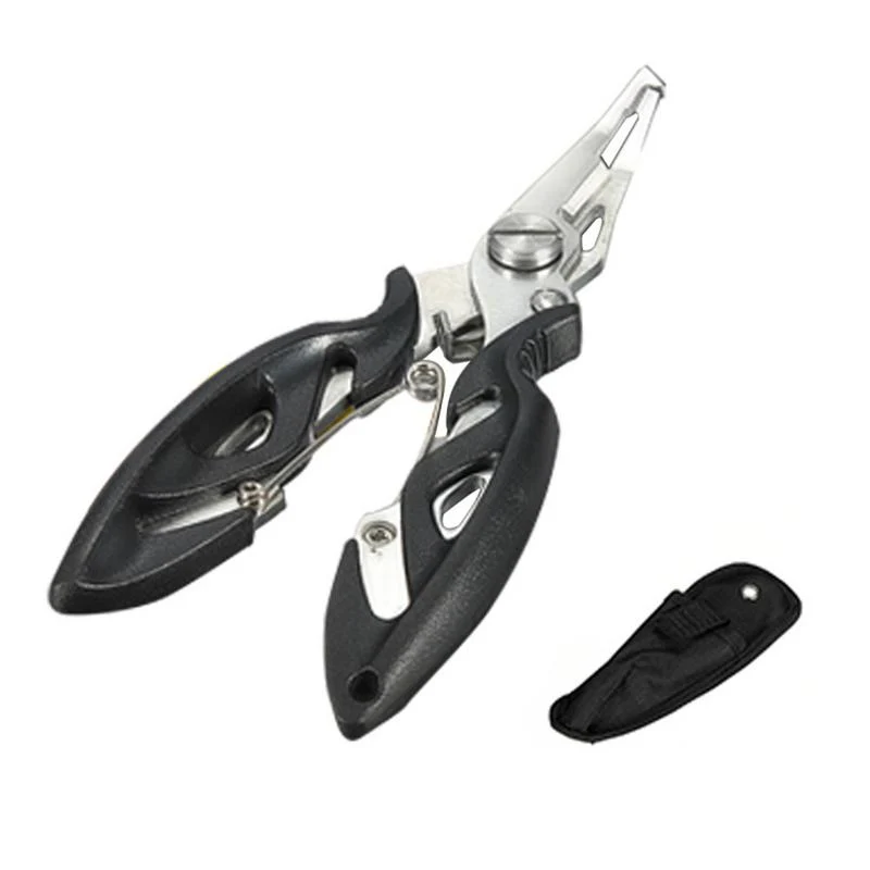 3 Colors Multi-function Curved Fishing Pliers Stainless Fish Plier Fishing Tools + Bag Suitable For Any Fishing Environment