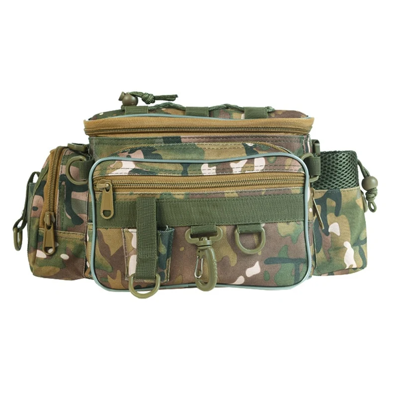 Multifunctional Fishing Bags Canvas Lure Waist Pack Messenger Pole Package 3 Layer Fishing Bag Carp Tackle 40 * 23 * 7cm