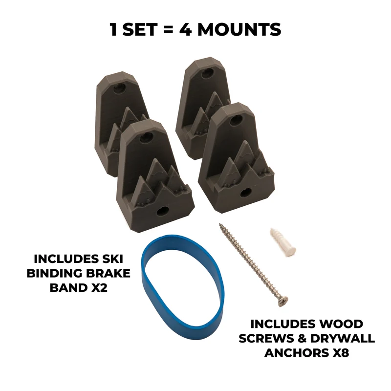 Mountain Ski Holder | Horizontal Wall Mount