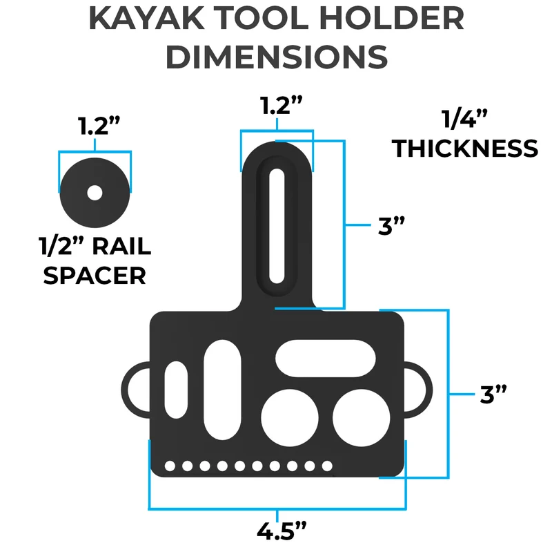 Kayak Fishing Tool Holder | Rail Mount
