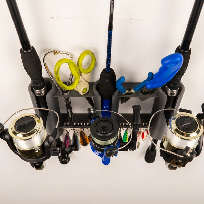 Vertical Fishing Rod Holder | Triple Wall Mount