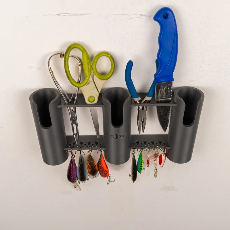 Vertical Fishing Rod Holder | Triple Wall Mount