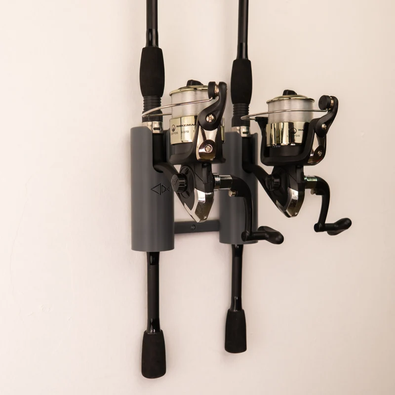 Vertical Fishing Rod Holder | Double Wall Mount