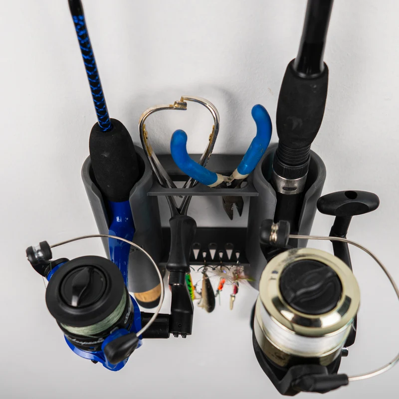 Vertical Fishing Rod Holder | Double Wall Mount
