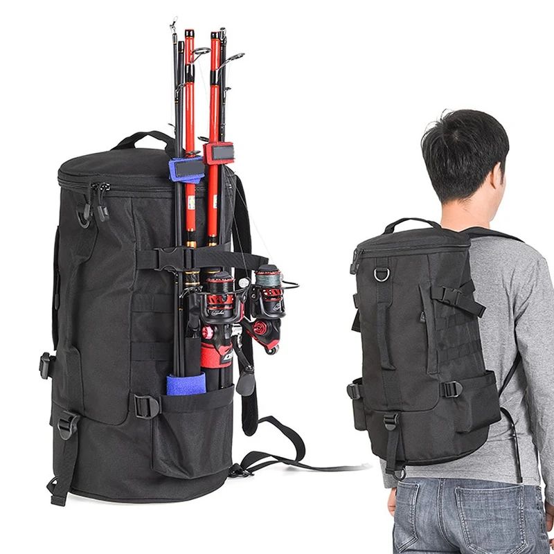 MrY 23L Men Women Multifunctional Fishing Tackle Bags Outdoor Backpack Trekking Single Shoulder Crossbody Bags Fishing Bags
