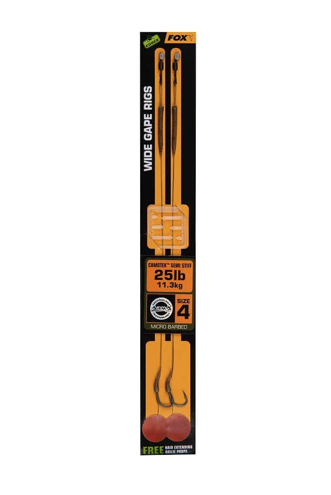 Hameçons montés Fox Wide Gape Camotex