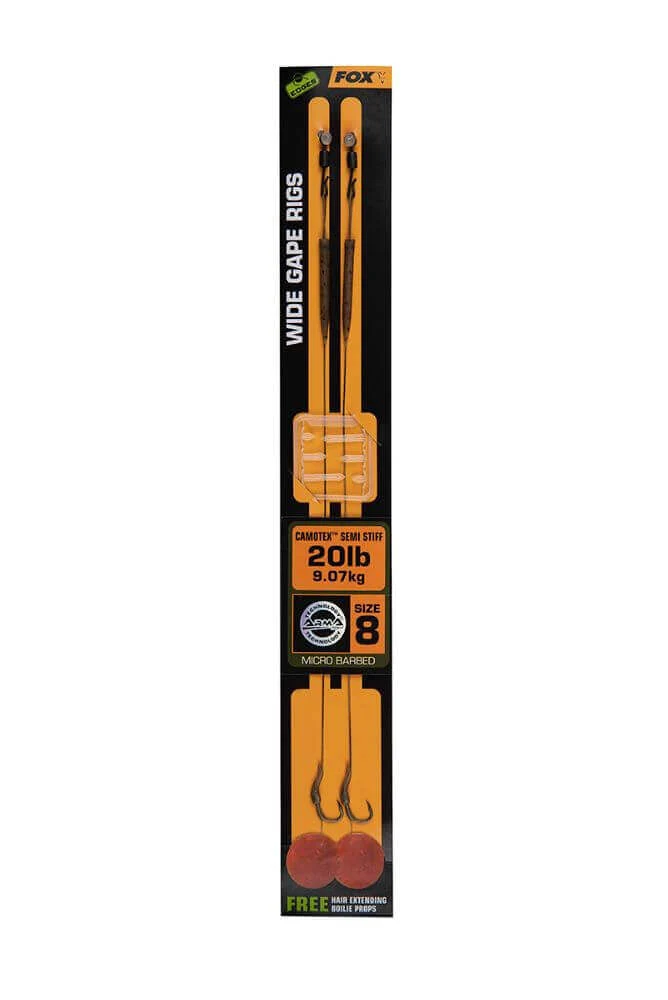 Hameçons montés Fox Wide Gape Camotex