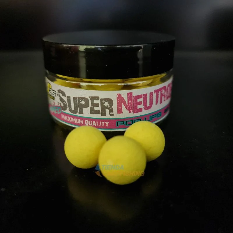 Pop ups Peralbaits Super Neutre Jaune Fluo 15 mm
