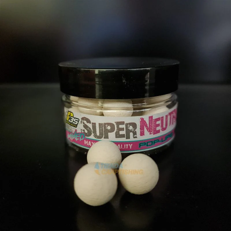 Pop ups Peralbaits Super Neutre Blanc Fluo 15 mm