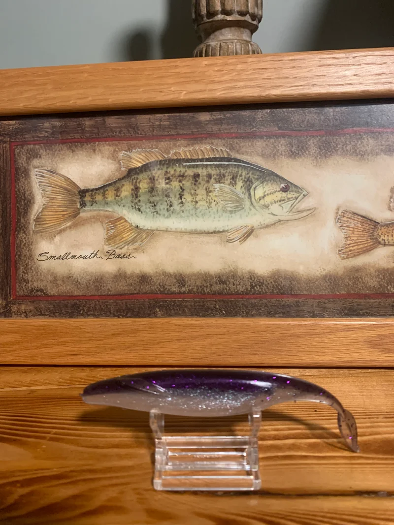 5in Kash Money Minnow (Purple Haze) The Pond Bottom Paralyzer 5 in a bag