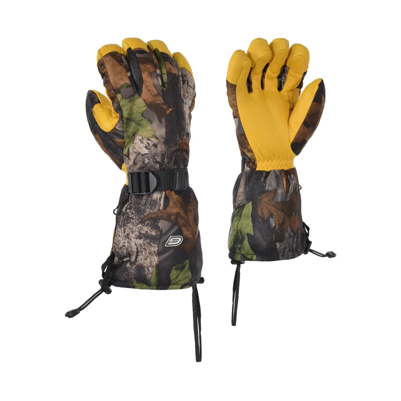Gants isolés en cuir de chevreuil - Camo/Beige Insulated deer skin gloves - Creme/Beige