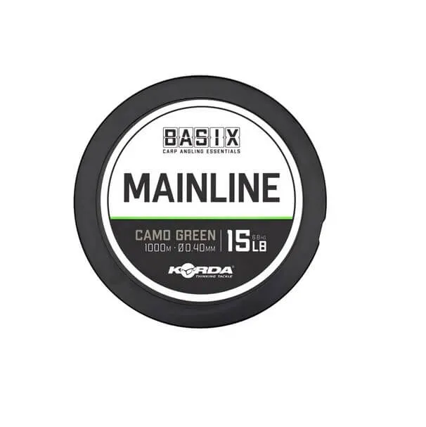 Nylon Korda Basix Main Line Camo Green 1000 m