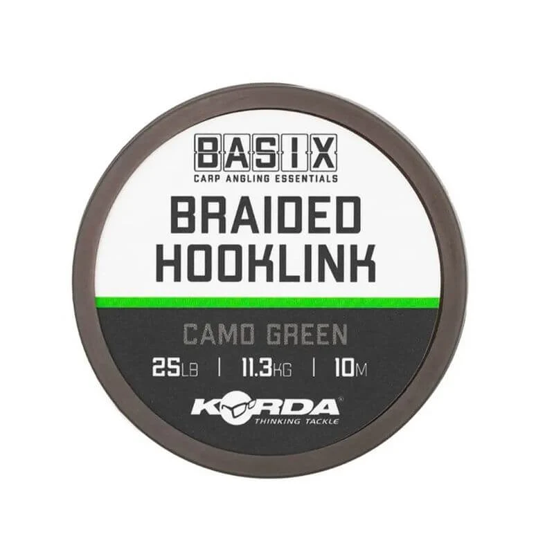 Tresse Korda Basix Braided Camouflage Vert 10 m