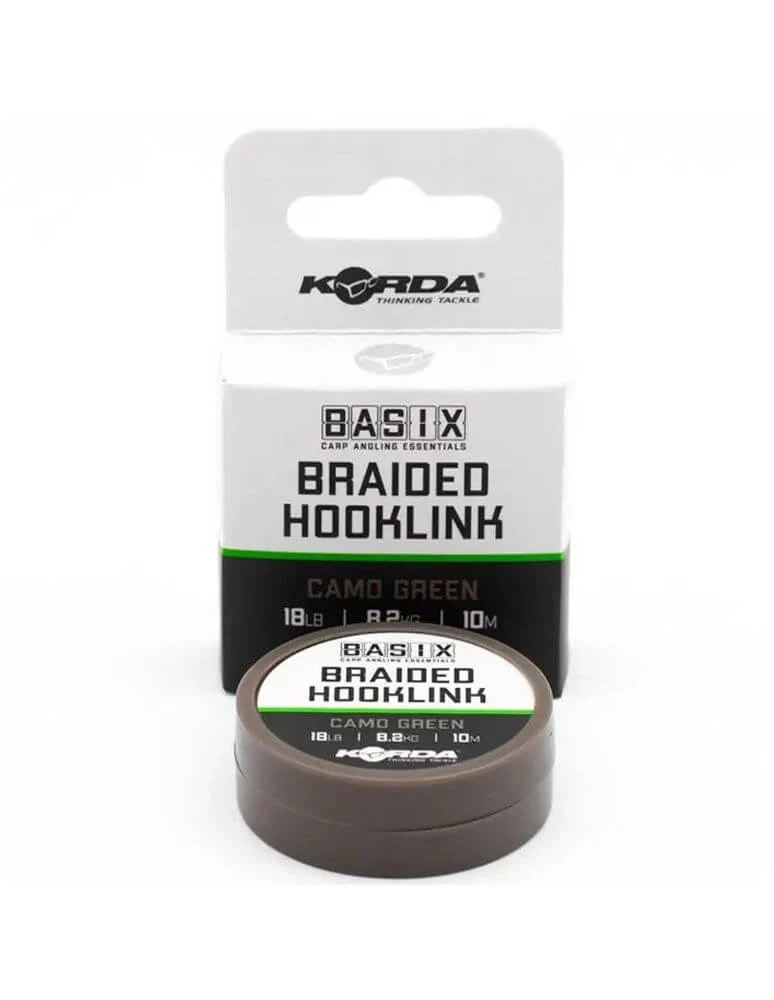 Tresse Korda Basix Braided Camouflage Vert 10 m