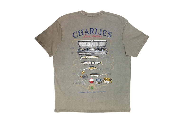 Charlie's Fishing Lure Archive Tee