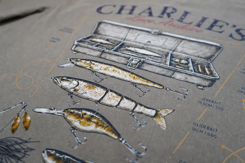 Charlie's Fishing Lure Archive Tee