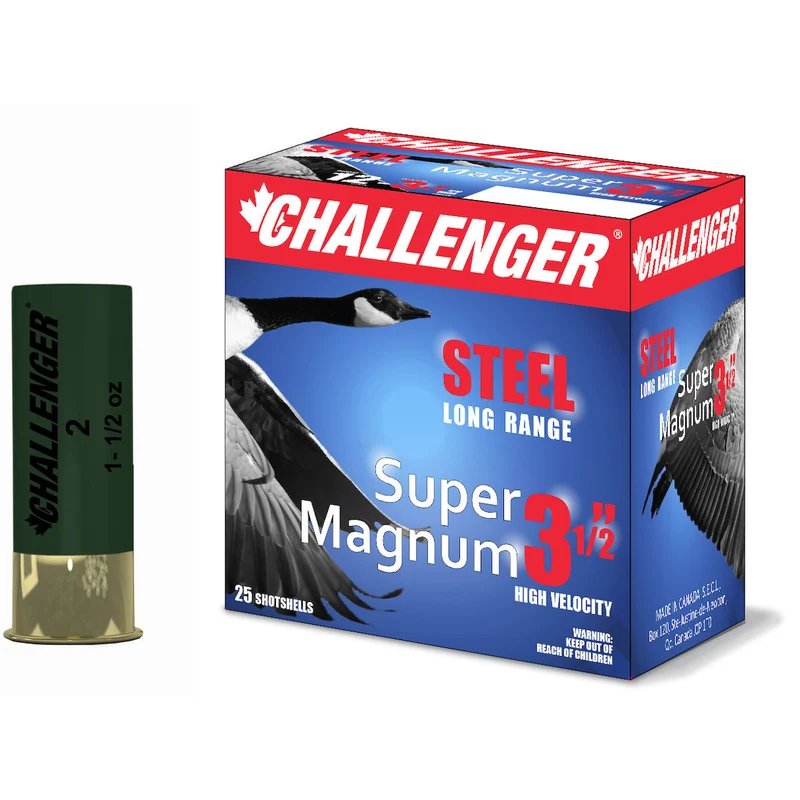 Cartouches « Steel Super Magnum » – cal. 12 – 3 1/2 po – 1 1/2 oz – #2 – 25/bte
