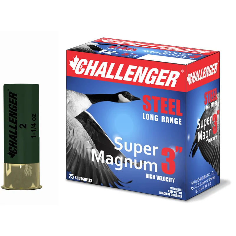 Cartouches « Steel Super Magnum » – cal. 12 – 3 po – 1 1/4 oz – #4 – 25/bte