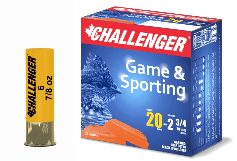 Cartouches « Game & Sporting » – cal. 20 – 2 3/4 po – 7/8 oz – #7.5 – 25/bte