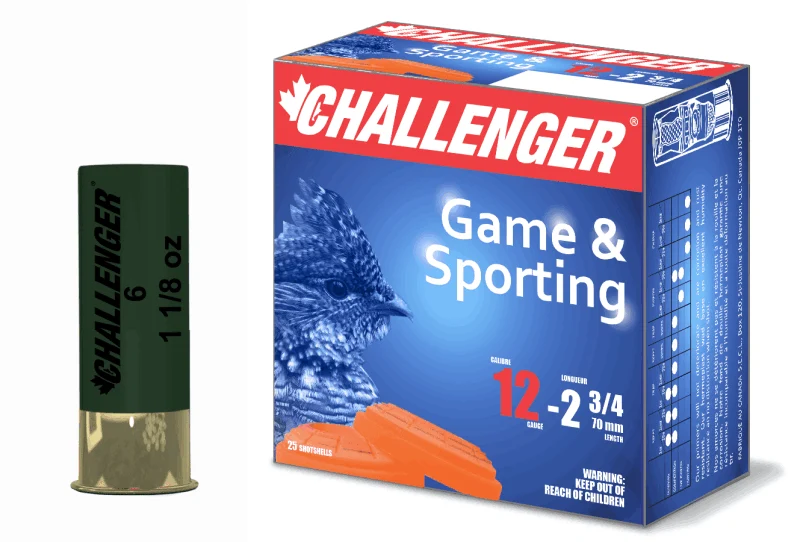 Cartouches « Game & Sporting » – cal. 12 – 2 3/4 po – 1 1/8 oz – #4 – 25/bte