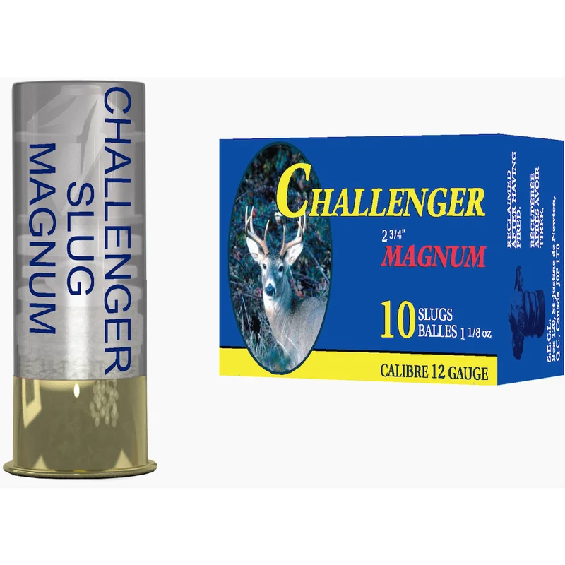 Munitions « Slug » – cal. 12 – 2 3/4 po – 1 1/8 oz – 10/bte