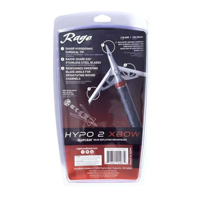 Pointes de flèche "Hypo 2" pour arbalète 125gr - 4/pqt