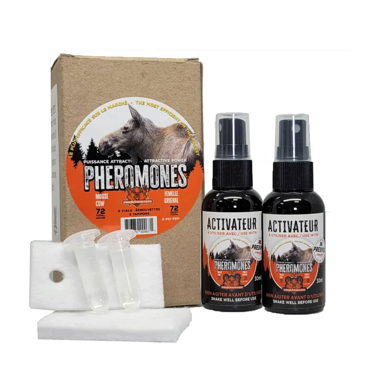 Phéromones de femelle orignal avec 2 activateurs