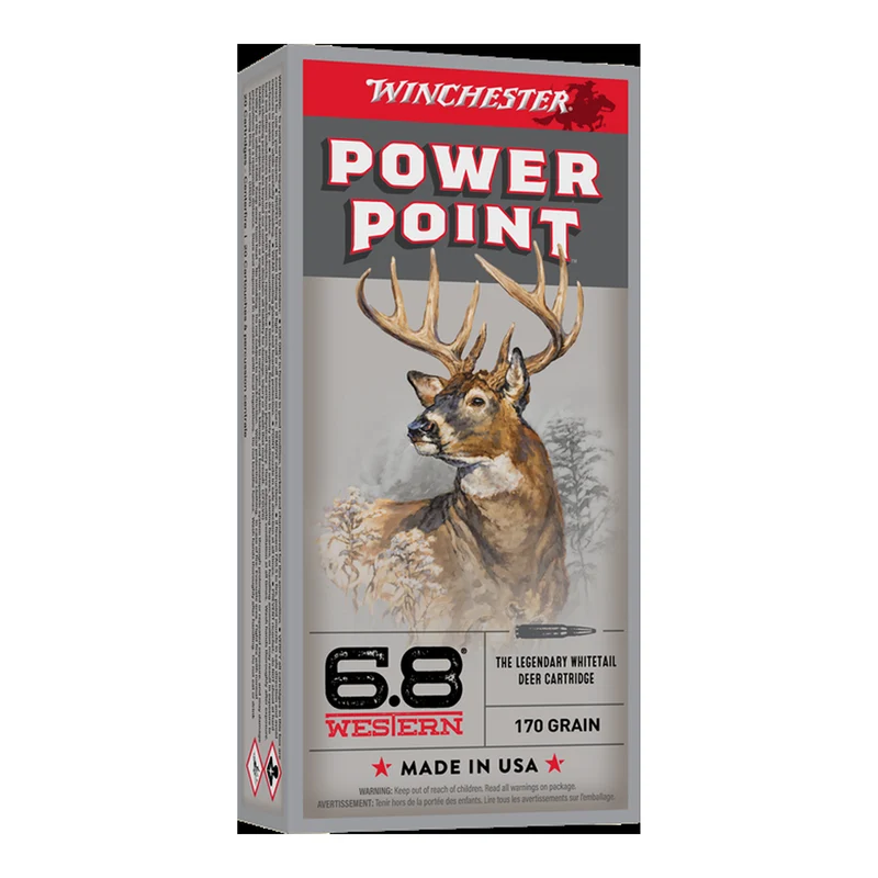Munitions « Power-Point » – cal. 6.8 WESTERN – 170 gr – 20/bte