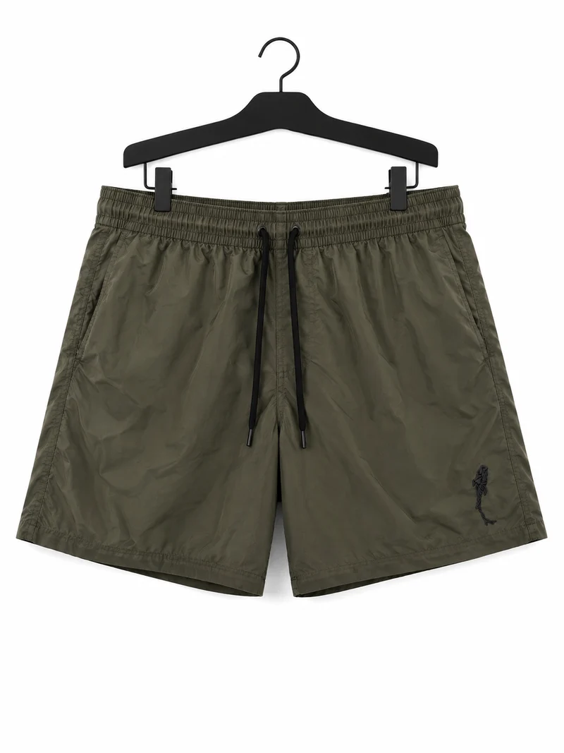 Short de bain Kaki