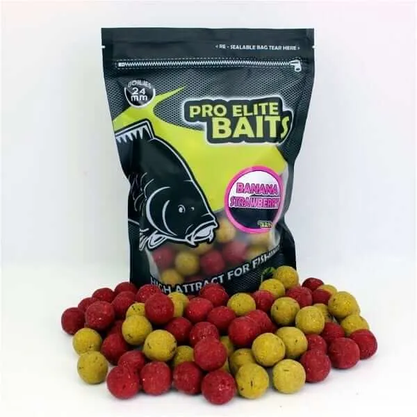 Bouillette Pro Elite Baits Banana Strawberry 24 mm