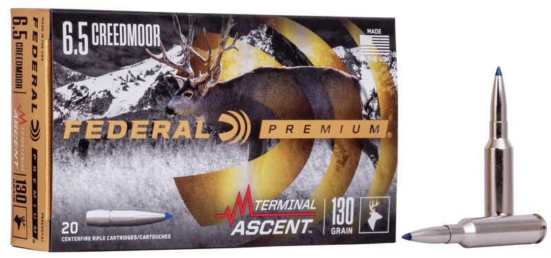 Munitions « Terminal Ascent » – cal. 6.5 CREEDMOOR – 130 gr – 20/bte