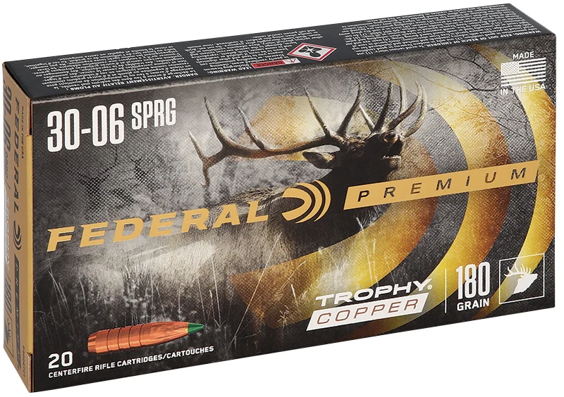 Munitions « Trophy Copper » – cal. 30-06 SPRG – 180 gr – 20/bte