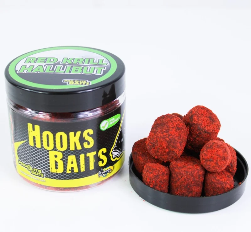 Hook Pellets en poudre Pro Elite Baits Red Krill Halibut 14-20 mm