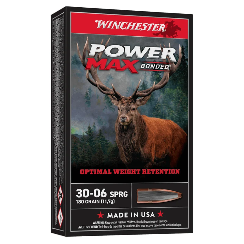 Munitions « Power MAX Bonded » – cal. 30-06 SPRG – 180 gr – 20/bte