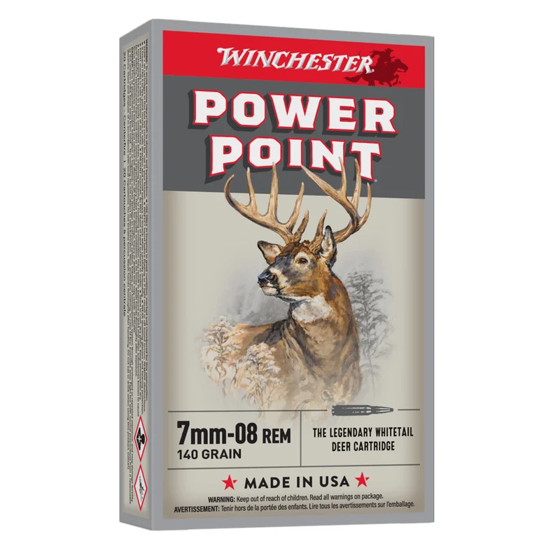 Munitions « Power-Point » – cal. 7 MM-08 REM – 140 gr – 20/bte