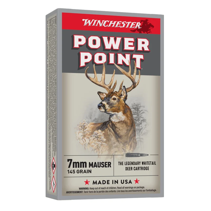 Munitions « Power-Point » – cal. 7 MM MAUSER – 145 gr – 20/bte