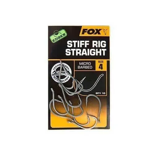 Hameçons Fox Stiff Rig droit